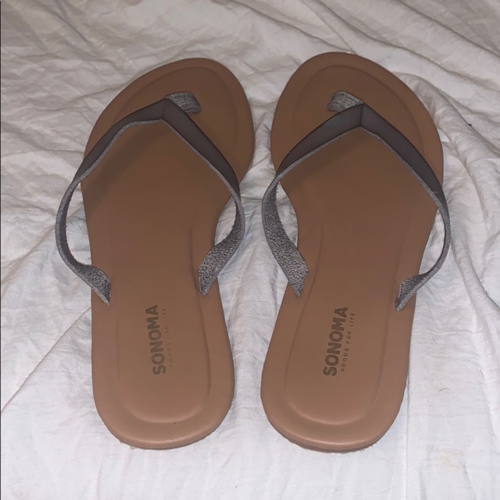 Gray Flip Flops
